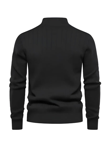 Pull col montant zippé – Élégance & Confort