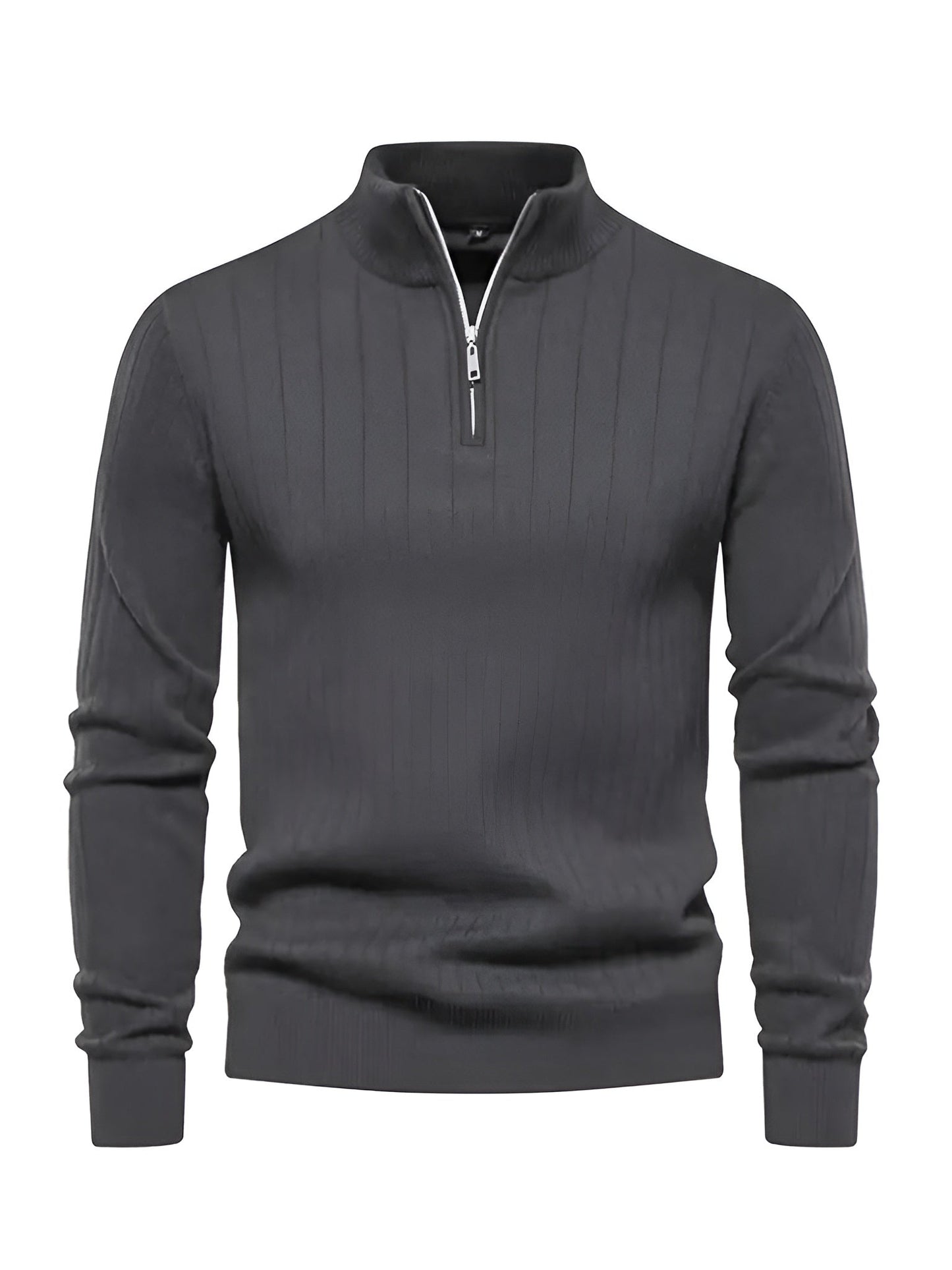 Pull col montant zippé – Élégance & Confort