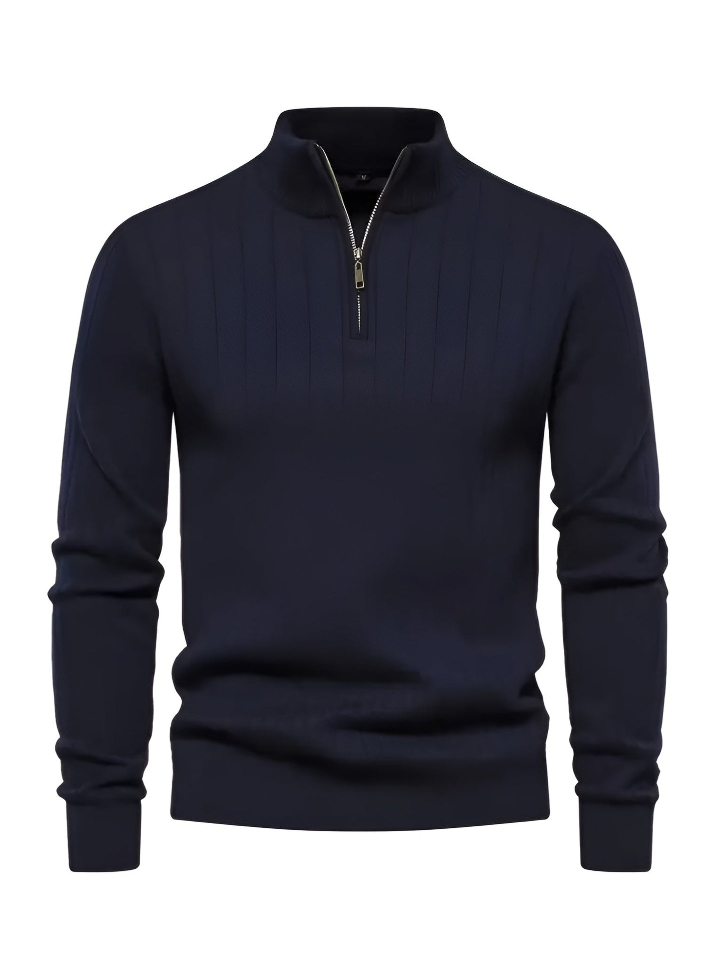 Pull col montant zippé – Élégance & Confort