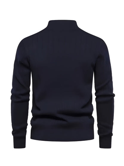 Pull col montant zippé – Élégance & Confort