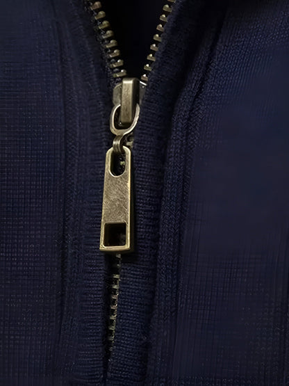 Pull col montant zippé – Élégance & Confort